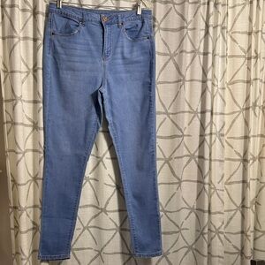 Stylish Blue Skinny High Rise Jeans for Women